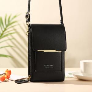 China Mirror Touch Screen Mobile Phone Bag Wallet Card Case Female Shoulder Bag on sale