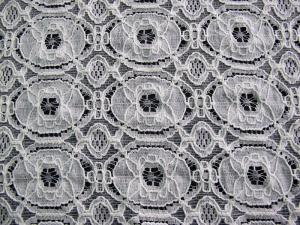 China Shrink-Resistant Cotton Nylon Lace Fabric , Geometric Flower Fabric CY-LW0154 on sale