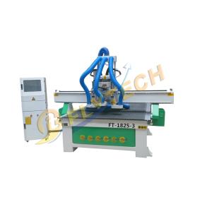 China Three heads wood router machine with 3 pneumatic cylinder ATC factory