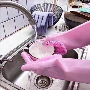 China Harmless Household Silicone Gloves For Kitchen Thickened Durable factory