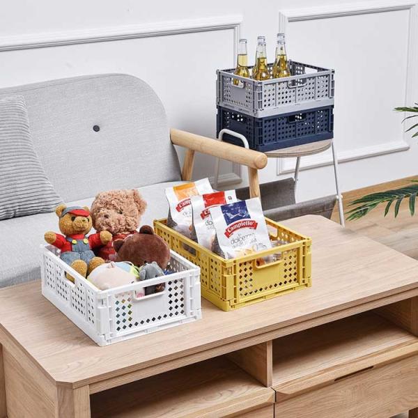 China Drainable Practical Folding Plastic Crates Kitchen Use Stackable Collapsible factory