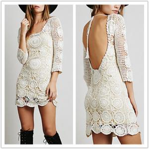 China Girls fahsion scoop back short sleeve lace mini without dress, two piece dress factory