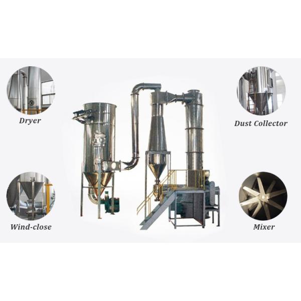 PLC + HMI Sus304 Spin Flash Dryer Machine For Drying Clay