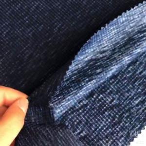 China Blue Cationic Polyester Single Jersey Fabric Spandex Waffle Knit factory