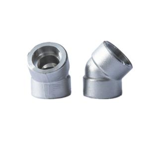 China A105 Forged Socket Weld Pipe Fittings Elbow Carbon Steel Customized Degree on sale