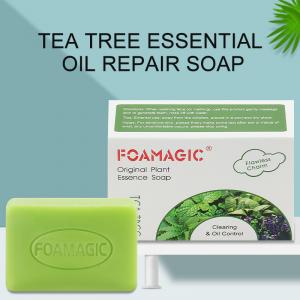 China 100% Natural Organic Handmade Soap Original Essence Clearing Oil Control Anti Acne Tea Tree Soap factory