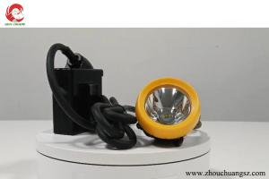 China KL5LM Corded Miner Cap Lamp with low power warning 10000lux 6.6Ah 16 hrs working time factory