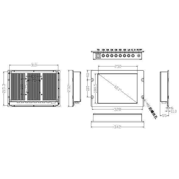 Industrial Control IP65 Panel PC Intel® Core I5-4570T CPU Support 16.7M Colors