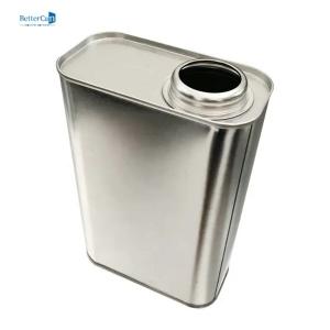 China 500ml Plain Engine Oil Tin Custom Tin Containers With Funnel Screw Cap factory