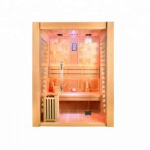China Smartmak Up To 90 Degree 3 Person Cedar Wood Steam Sauna Room For Garden factory