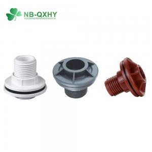 China 1-1/2 PVC Female/Male Tank Back Nut Thread Water Connector with White Brown Solution on sale