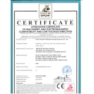 Anhui Huayide Intelligent Storage Equipment Co., Ltd. Certifications
