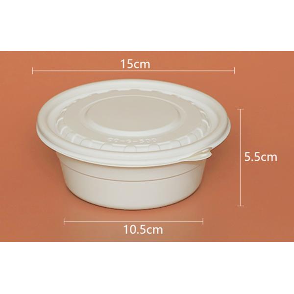 Biodegradable Microwavable Disposable Corn Starch Bowl With Lid
