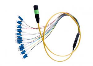 China APC 12 core MTP / MPO – LC Fiber Optic Patch Cord for Premise Installations on sale