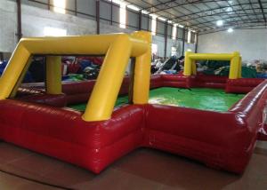 China Indoor small Inflatable Football Pitch red Inflatable football field for Kindergarten Baby factory