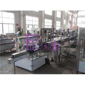 Drink Processing Manual Bottle Labeling Machine For Bottles , Shrinking Tunnel