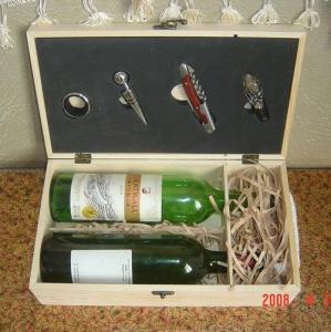 China wooden wine box sets with wine accessories, wine opener,etc. factory