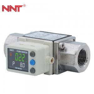 China 3 Color Digital Water Flow Meters 2 Display Water Flow Sensor 0 To 90°C Paddle Flow Switch Control on sale
