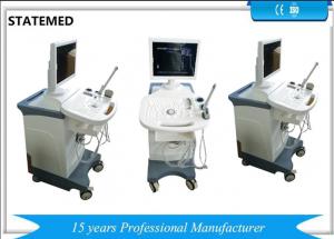 China Black And White Mobile Trolley Ultrasound Scanner , Ultrasound Cart 15 Inch LED Displayer factory
