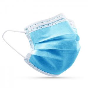 China Extremely Soft Disposable Face Masks / Disposable Blue Earloop Face Mask factory
