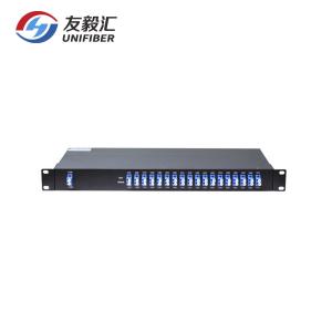 China Low Loss 18 Channels CWDM Mux Demux 1U 19 Inch Rack Mount Chassis LC/UPC on sale