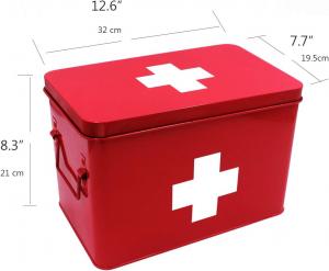 China Metal First Aid Storage Box First Aid Kit medicine storage storage box Medicine Tin, Metal Medicine Storage Box on sale