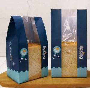 China Anti Oil Kraft Paper Bread Bag Waterproof Custom Paper Baking Bags factory