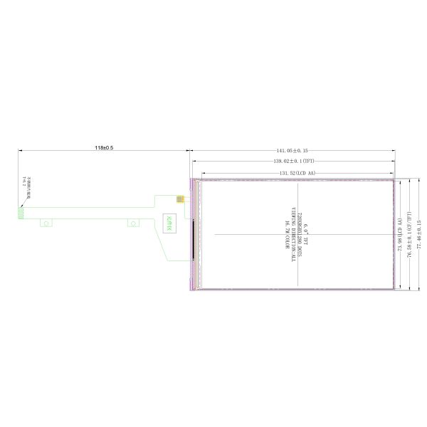 WXGA 247PPI 6.0" MIPI TFT LCD Displays 720×1280 For Mobile Phone