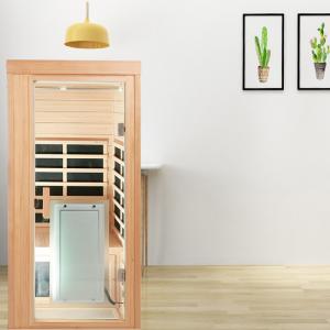 China Modern Wooden Infrared Sauna Room 1 Person Infrared Steam Room on sale