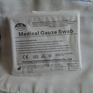 China 7.5 X 7.5cm Different Colour Green Medical Gauze Swab For Anaesthetics factory