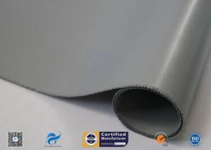 China Silver Grey Liquid Silicone Coated Fiberglass Fabric E - Glass 0.45mm factory