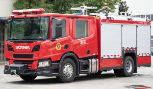 China SCANIA 4000 Liters Water Tank Fire Truck with Rescue Equipment factory
