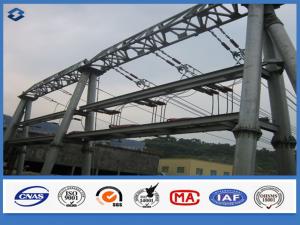 Hot dip Galvanized Overhead Line Substation Structure Electric Steel Pole