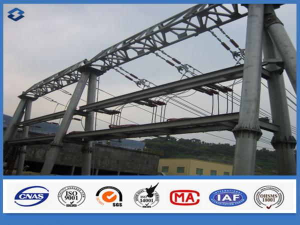 China Hot dip Galvanized Overhead Line Substation Structure Electric Steel Pole factory