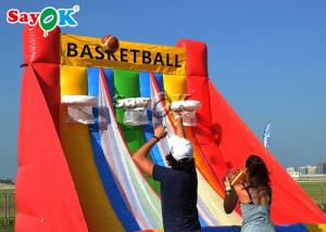 China Air Tight Three Hoops Inflatable Basketball Sports Game With CE Blower Inflatable Games For Adults on sale