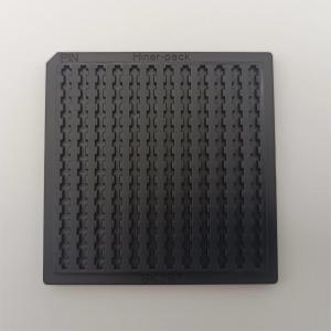 China Injection Moulding Black Square Waffle Pack Loading IC Chip Tray 168PCS on sale
