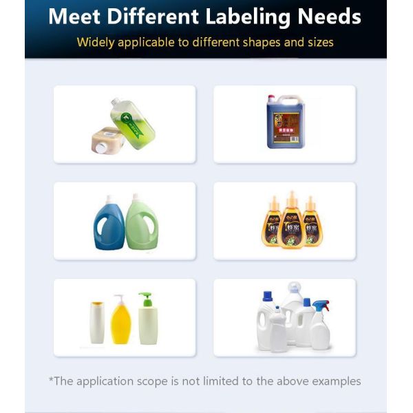 Fully automatic double-sided labeling machine CH-902 for laundry detergent, shampoo, front and back labels, square bottles, mineral water, double
