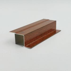 China 5.8M 5.85M 6M Wood Finish Aluminium Profiles For Kitchen Cabinet factory