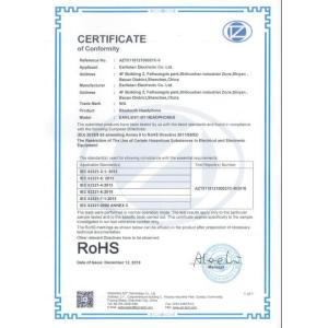 Earlisten Electronic Co ., Ltd Certifications