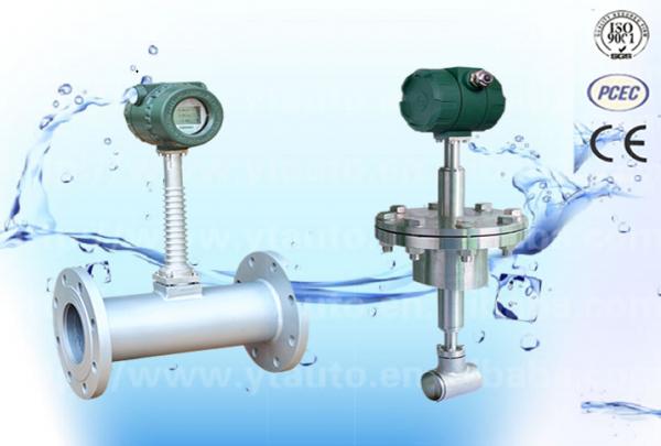 Vortex shedding flow meter for liquid, gas and steam
