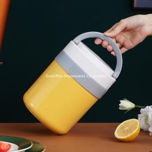 China Multipurpose metal steel double vacuum insulation lunch pot hot and cold food storage container with handle lid factory