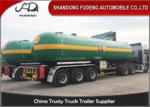 Fudeng 3 Axles Max 25Tons / 60m3 / 60000Liters Lpg Propane Tanker  , LPG Transport Trailer