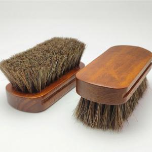 China Custom Logo Shoe Cleaning Brush Wooden Handle Leather Care factory