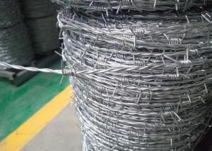 China 2.5mm Low Carbon Steel Galvanised Barbed Wire In 28cm Roll on sale