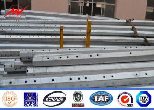 China 11.9m Height Spray Paint Galvanized Steel Poles For Transmission Equipment on sale