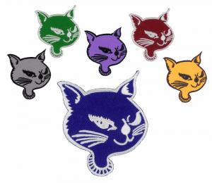 China Custom Made Iron on Embroidery Cat Patch for Garment for Jackets Jeans T-shirts factory