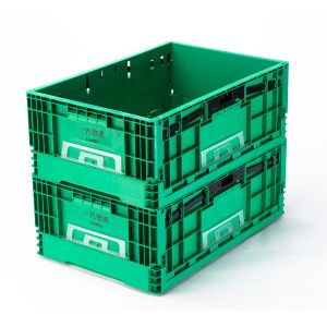 Customized Logo Plastic Storage Box Container Folding Stackable Crate for Tool