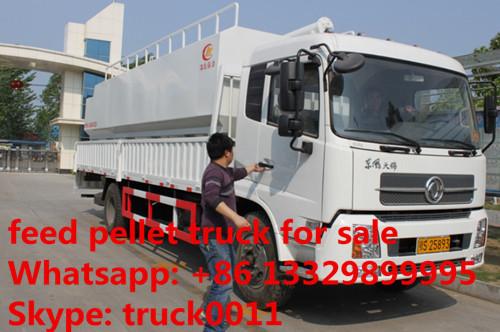China 8ton-12tons bulk feed tank mounted on cargo truck for sale, 8-12ton poultry feed tank mounted on dongfeng truck for sale factory