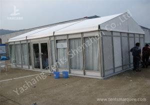 China White Lining Decorated Special Event Tents / Transparent Glass Wall Tents For Outdoor Events on sale