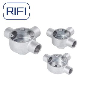 China Tee 3 Way Hot Dip Galvanised Circular Junction Box For Electrical Installations factory